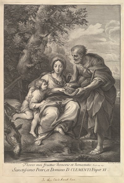 Dziewica i Józef z Młodym Jezusem, 1710-40. autorstwa Johann Jakob Frey the Elder