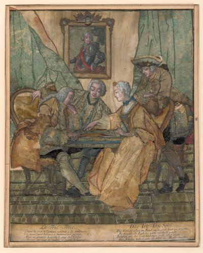 Le Jeu de Tric-Trac [Gra w Tric-Trac] autorstwa Johann Jakob Haid