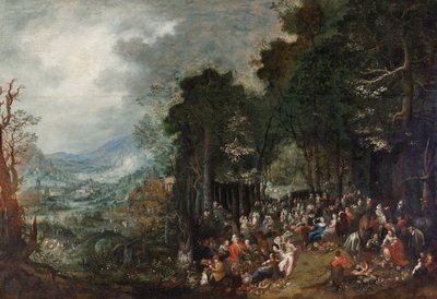 Krajobraz z imprezą autorstwa Johann Jakob Hartmann