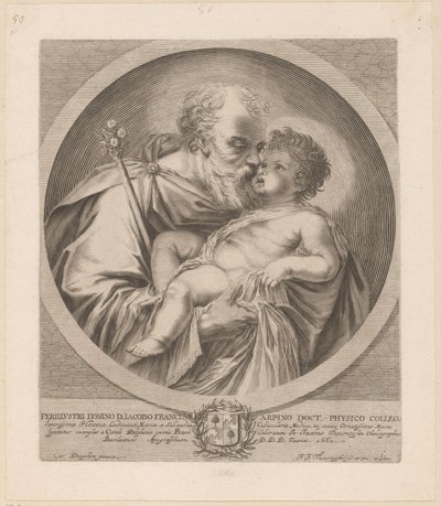 Święty Józef z Dzieciątkiem Jezus autorstwa Johann Jakob Thurneysen (I)