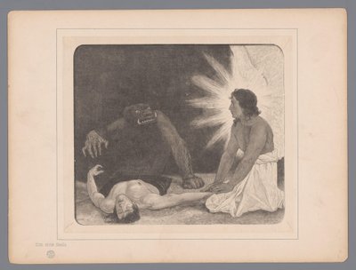 Bitwa o duszę Um eine Seele Siedem mistycznych przedstawień (tytuł serii) autorstwa Johann Jakob Weber