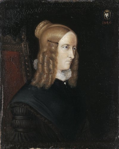 Portret Annette von Droste-Hülshoff 1797-1848, 1840 autorstwa Johann Joseph Sprick