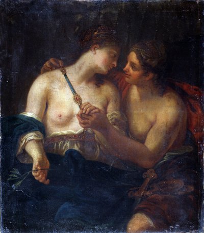 Alegoria Pokoju. (Alegoria Pokoju). Przyjaźń między dwiema kobietami. Obraz Johanna Karla Lotha (1632-1698). Olej na płótnie. Muzeum Sztuk Pięknych im. Puszkina, Moskwa autorstwa Johann Karl Loth