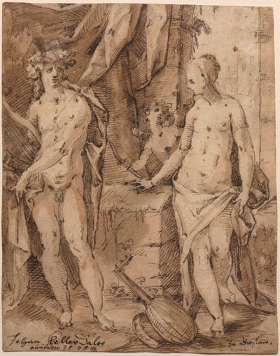 Apollo z Erato i Kupidynem autorstwa Johann Kellerthaler