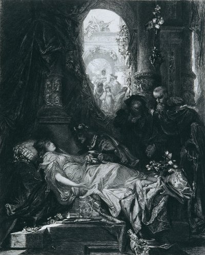 Pozornie martwa Julia Kapulet autorstwa Johann Klaus