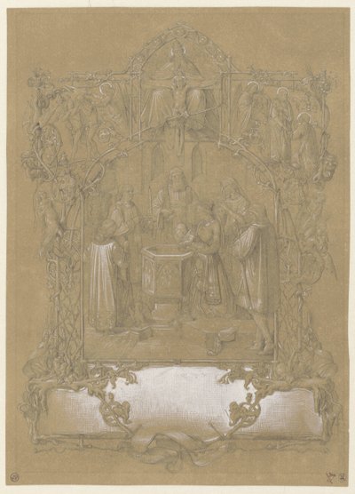 Projekt kartki do chrztu autorstwa Johann Klein (attributed to)