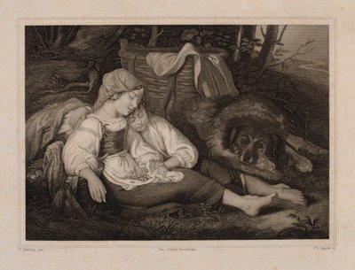 Śpiące dzieci autorstwa Johann Leonhard Appold