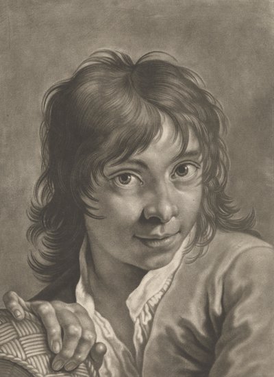 Portret chłopca z koszem autorstwa Johann Lorenz Haid