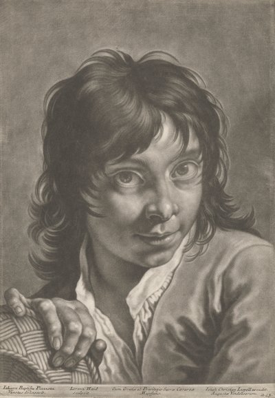 Portret chłopca z koszem autorstwa Johann Lorenz Haid