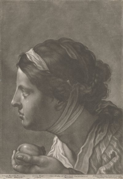 Portret kobiety trzymającej owoce autorstwa Johann Lorenz Haid