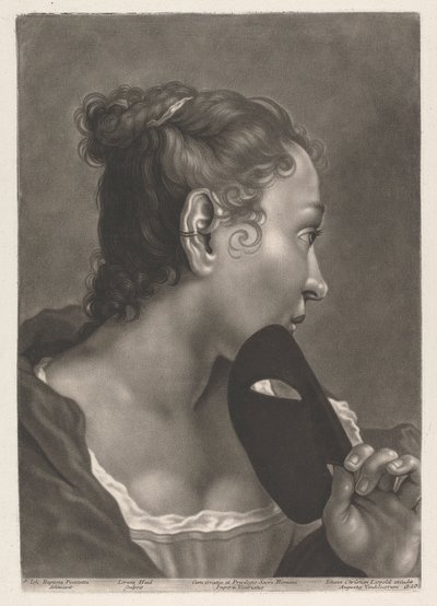 Portret kobiety z maską autorstwa Johann Lorenz Haid