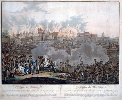 Bitwa pod Ratyzbonem 23 kwietnia 1809 r. (Bitwa pod Ratyzboną) - Rugendas, Johann Lorenz, młodszy (1775-1826) - 1809 - Aquatint - 54,6x65,4 - Kolekcja prywatna autorstwa Johann Lorenz Rugendas