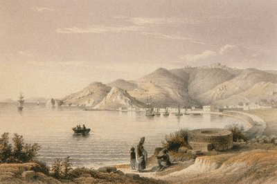 Patmos w rycinie Bernatza et alii - Steinkopk J.F. Editore autorstwa Johann Martin Bernatz