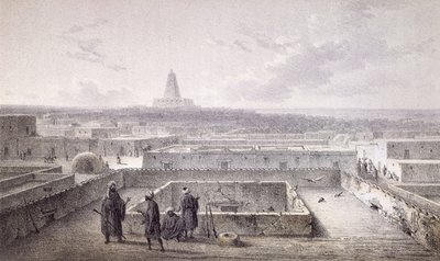 Północna strona Timbuktoo, z "Les Voyages en Afrique" Heinricha Bartha wydanego w 1857 roku, autorstwa Johann Martin Bernatz