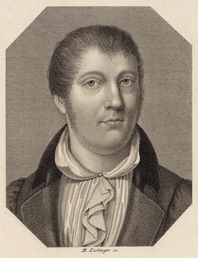 Portret skrzypka i kompozytora Louisa Spohra 1784-1859, 1820. autorstwa Johann Martin Esslinger