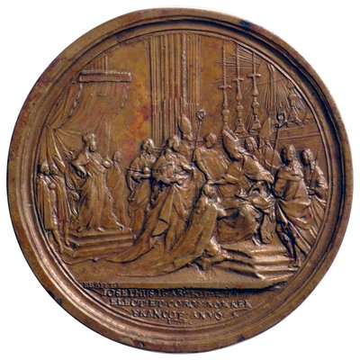 Koronacja Józefa II na króla niemiecko-rzymskiego we Frankfurcie nad Menem w 1764 r. autorstwa Johann Martin Krafft