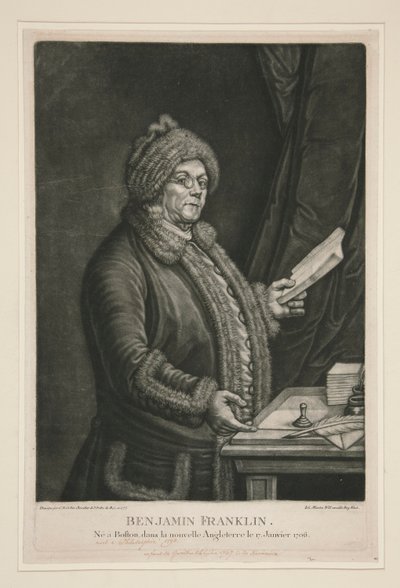 Benjamin Franklin autorstwa Johann Martin Will