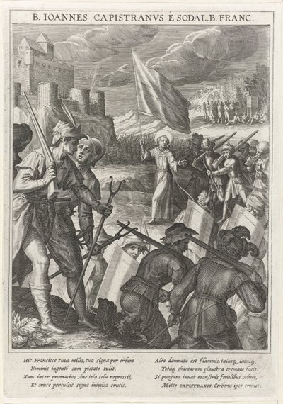 Św. Jan Kapistrano przewodzi siłom chrześcijańskim podczas oblężenia Belgradu, 1615 autorstwa Johann Matthias Kager