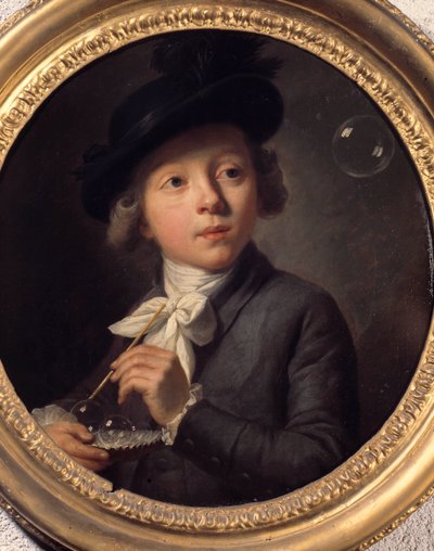 Bańki mydlane lub portret J. A. Laurensa. Obraz Melchiora Wyrscha (1732-1798). 1784. Muzeum Sztuk Pięknych w Besancon autorstwa Johann Melchior Joseph Wyrsch or Wursch