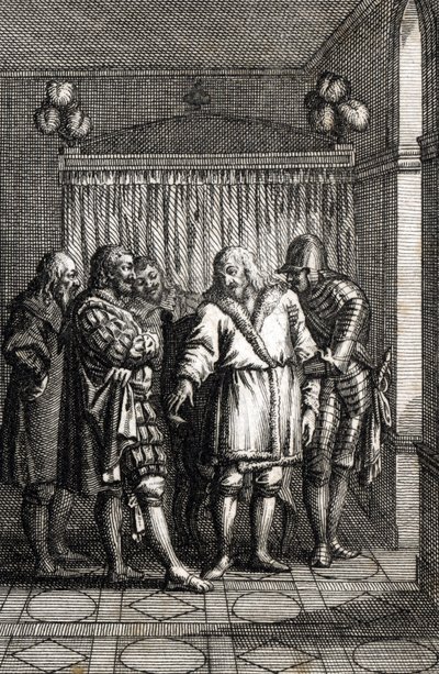 Cesarz Rudolf I Habsburg decyduje się na swoją ostatnią wyprawę do Speyer autorstwa Johann Michael Mettenleiter