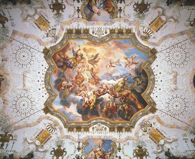 Mądrość i dobre sumienie zwyciężają wady ... (marmur) autorstwa Johann Michael Rottmayr