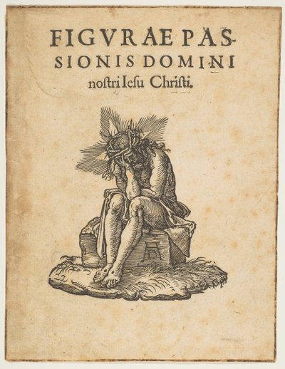 Siedzący człowiek smutków, strona tytułowa Małej pasji copy.n.d. autorstwa Johann Mommard