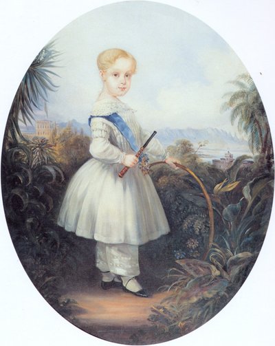 Afonso, książę cesarski Brazylii, najstarszy syn Pedra II. 1846. autorstwa Johann Moritz Rugendas