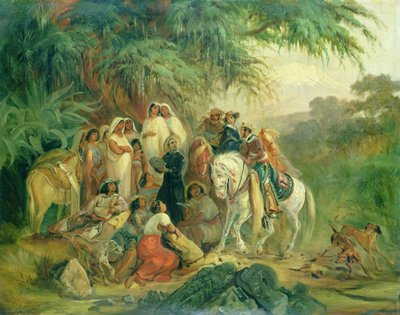 Scena ludowa w Pico de Orizaba, Meksyk autorstwa Johann Moritz Rugendas