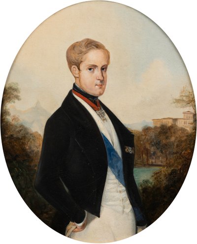Portret cesarza Piotra II Brazylii 1825-1891, 1846. autorstwa Johann Moritz Rugendas