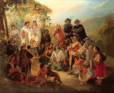 Kostiumy regionalne, 1850 autorstwa Johann Moritz Rugendas