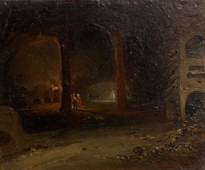 Odwiedzający w podziemnym skarbcu autorstwa Johann Nepomuk Ender