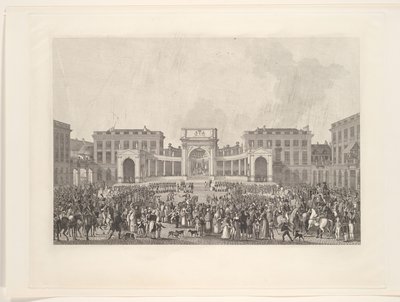 Inwestytura króla Wilhelma I w Brukseli, 1815 autorstwa Johann Nepomuk Gibèle