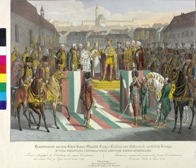 Koronacja w piecu 1792 r. autorstwa Johann Nepomuk Hoechle
