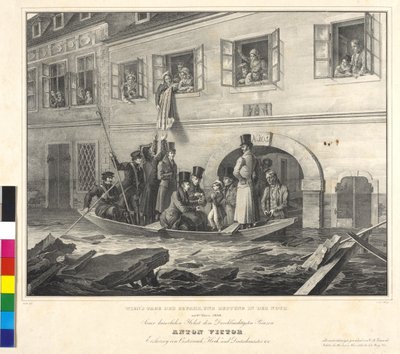 Z Wiednia, dnia niebezpieczeństwa i ratunku na Noth 2 marca 1830 r. autorstwa Johann Nepomuk Hoechle