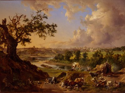 Widok Moskwy ze Wzgórz Wróbli, 1837 autorstwa Johann Nepomuk Rauch