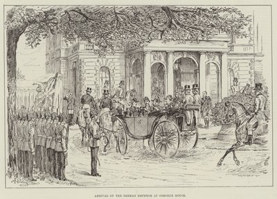 Przybycie cesarza niemieckiego do Osborne House autorstwa Johann Nepomuk Schonberg