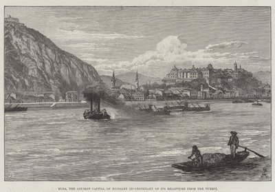 Buda, starożytna stolica Węgier, dwusetna rocznica jej odbicia z rąk Turków autorstwa Johann Nepomuk Schonberg
