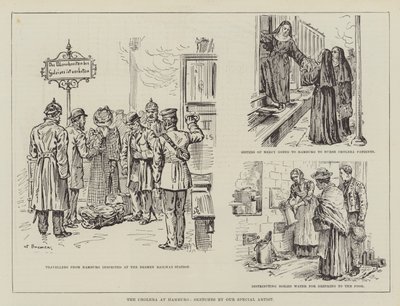 Cholera w Hamburgu autorstwa Johann Nepomuk Schonberg