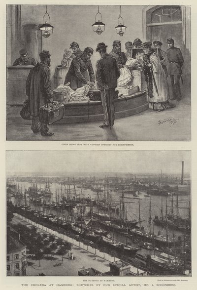 Cholera w Hamburgu autorstwa Johann Nepomuk Schonberg