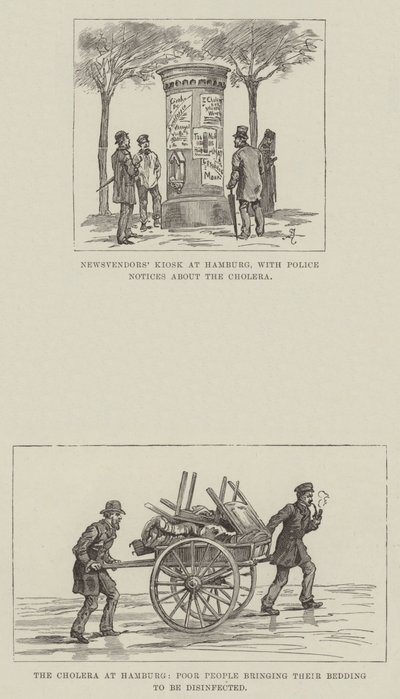 Cholera w Hamburgu autorstwa Johann Nepomuk Schonberg