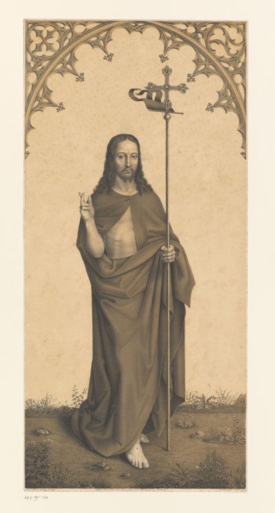 Chrystus z laską Dzieła z kolekcji braci Boisserée (tytuł serii) Galerie des Frères Boisserée (tytuł serii) autorstwa Johann Nepomuk Strixner