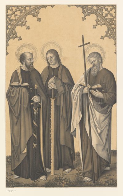 Św. Paweł, Szymon i Filip Dzieła z kolekcji braci Boisserée (tytuł serii) Galerie des Frères Boisserée (tytuł serii) autorstwa Johann Nepomuk Strixner