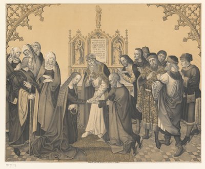 Małżeństwo między Józefem i Marią Dzieła z kolekcji braci Boisserée (tytuł serii) Galerie des Frères Boisserée (tytuł serii) autorstwa Johann Nepomuk Strixner