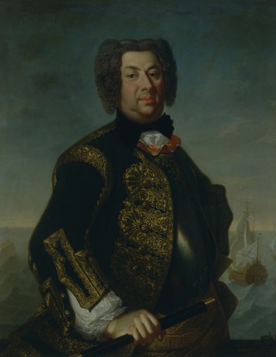 Portret kontradmirała Wasilija Afanasiewicza Dmitrieva-Mamonowa, 1735 autorstwa Johann Paul Luedden