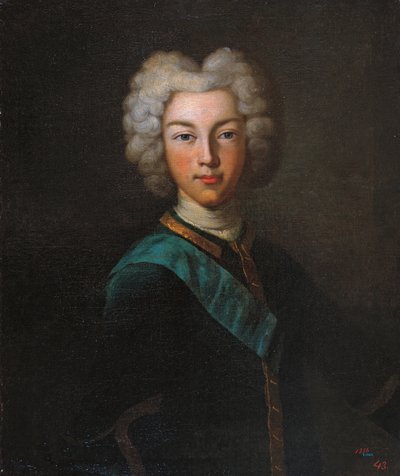 Portret cara Rosji Piotra II 1715-1730, koniec lat 20. XVIII wieku autorstwa Johann Paul Luedden