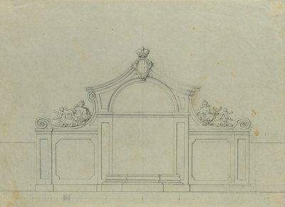 Fontanna w brzoskwiniowym ogrodzie Górnego Belwederu autorstwa Johann Peter Krafft