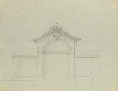 Fontanna w brzoskwiniowym ogrodzie Górnego Belwederu autorstwa Johann Peter Krafft