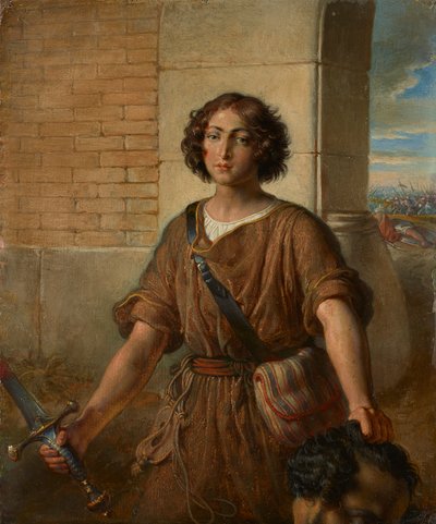 Dawid z głową Goliata autorstwa Johann Peter Krafft