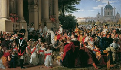 Wjazd cesarza Franciszka I do Wiednia po pokoju paryskim 16 czerwca 1814 r. autorstwa Johann Peter Krafft