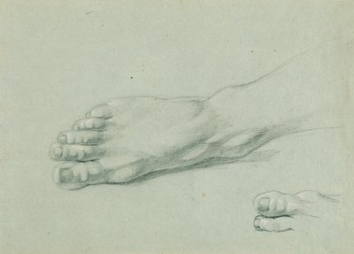 Studium stóp dla „Arindala i Daury” autorstwa Johann Peter Krafft